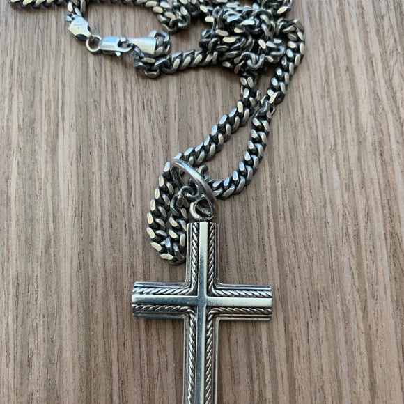 Silver Cross Pendant Necklace
